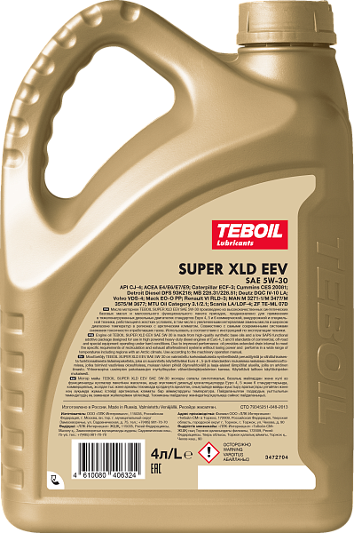 Синтетическое моторное масло TEBOIL SUPER XLD EEV 5W-30